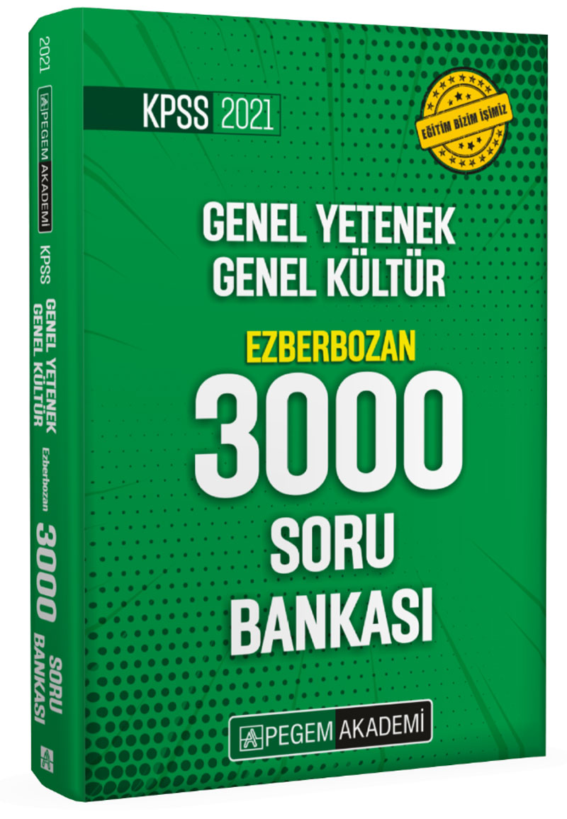 2021 KPSS Genel Yetenek Genel Kültür Ezberbozan 3000 Soru Bankası
